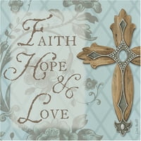 Thirstystone pili podloge, inspirativna Vjera, nada i ljubav dizajn, set od 4
