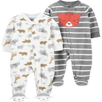 Carter's Child Of Mine Baby Boys Mikroflajs Sleep ' N Play pidžama, 2 pakovanja, Preemie-mjeseci