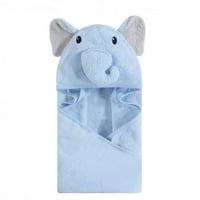 Hudson baby novorođenčad pamučni ručnik sa kapuljačom, svijetli plavi slon, jedna veličina