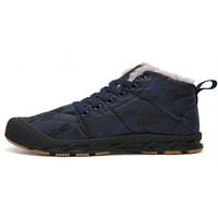 Avamo Boys zimske cipele za snijeg neklizajuće vezice za planinarenje čistač tamno plave 10c