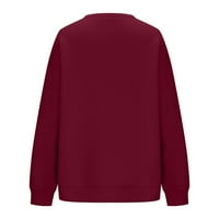 Giftesty ženske jeseni vrhovi klirens udoban Casual džep boja Dugi rukav okrugli vrat bluze T-shirt Tops