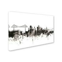 Zaštitni znak likovne umjetnosti' Middlesbrough England Skyline III ' platnena Umjetnost Michaela Tompsetta