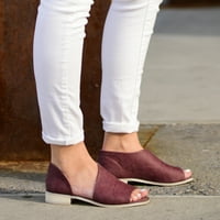 Ženske Fau Leather D'orsay asimetrične ravne cipele