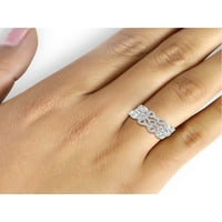 JewelersClub Stackable dijamantski prstenovi za žene-Carat bijeli dijamantski prsten Nakit-0. Sterling