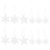Set Božić Snowflake Decors Snježne Pahuljice Privjesci Božić Tree Dekoracije