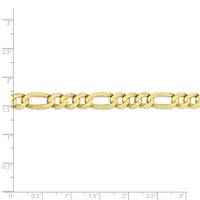 10k žuto zlato konkavne Link Figaro lanac ogrlica privjesak privjesak fin nakit za žene Pokloni za nju