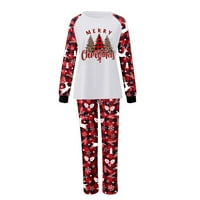 Viadha božićne pidžame za porodični odjevni odjevni odijelo Patchwork plairan tiskana domaća odjeća okrugla