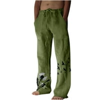 Tuphregyow muške sportske trkačke Jogger pantalone klirens Print pranje wrinkle sportske praznične pantalone