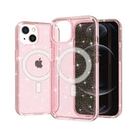Za Iphone Plus Plus Glitter Ultra Magnetic Circle Thick Transparent Hybrid-Pink