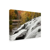 Zaštitni znak likovne umjetnosti 'Bond Falls Cascades In Autumn Bruce Crossing Michigan Color' Canvas