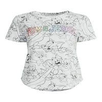 Tom i Jerry ženska majica sa grafičkim printom sa kratkim rukavima, veličine XS-XXXL