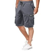 Muške ljetne radne hlače labave Ležerne hlače u pet tačaka s više džepova s patentnim zatvaračem muške