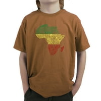 Pop Art Boy's Word Art T-shirt-zemlje u Africi