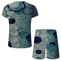 Muška odjeća Set klirens muški Casual okrugli vrat T-Shirt 3D Print kratki rukav bluza i pantalone Set