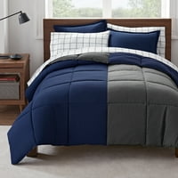Serta jednostavno očisti 5-dijelni plavi reverzibilni krevet u torbi plavi, Twin Twin XL