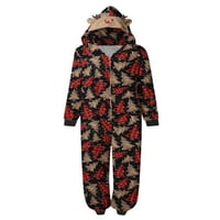 Huakaishijie Family Božić Pjs Matching Sets kombinezon sa kapuljačom pidžame za Božić Sleepwear