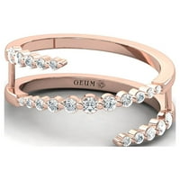 Dijamantni spiralni prsten, 14K čvrsti zlatni prsten, poklon za mamu, obećajući prsten, poklon za rođendan