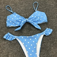 Ženska Tačka Print Plaža Bikini Set Dame Tow Holiday Swimwear Bazen Kupaći Kostim