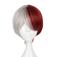 Jedinstvene povoljne perike za žene 14 sive crvene perike sa kapicom za periku