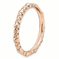 Sterling srebrni ružičasti kablovski prsten