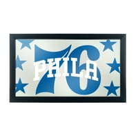 Uokvireno ogledalo logotipa-Fade-Philadelphia 76ers