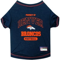 Pets prvi NFL Denver Broncos Pet T-Shirt. Licencirana majica bez bora za pseće mačke. Fudbalska Majica