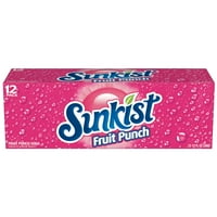 Sunkist Fruit Punch Soda, fl oz konzerve, pakovanje