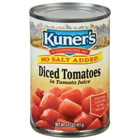 Kuner narezane rajčice u paradajz soku No Salt dodao je 14. oz. Može