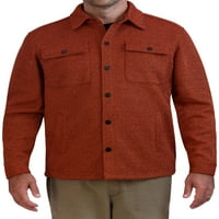 George Muška pletena jakna od flisa sa džepovima na grudima, veličine S-3XL