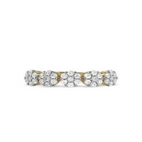 Imperial 10k žuto zlato 1 2ct TDW dijamantski klaster Ženski modni prsten