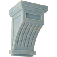 Ekena Millwork 1 4 W 1 4 D 7 H Fluirana drva Vintage Decor Corbel, Driftwood Plava