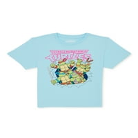 Nickelodeon Girls Tinejdžer Mutant Ninja kornjača Grafička majica, Veličine XS-XL