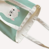 Cartoon Alpaca platna torba, sa dizajnom uzorka ispisanim za žene Kupovina, torba za višekratnu upotrebu,