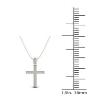 1 10ct TDW Dijamantska ogrlica sa srebrnim srebrom