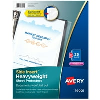 Avery Secure zaštitnici listova sa bočnim opterećenjem, teški mjerač, slovo, dijamant Clear i Avery Durable koso Easy Insert 4 prsten View Binder Bundle