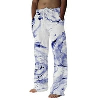Entyinea Stretch pantalone za muškarce udobne Jogger pantalone sa elastičnom Wasit bijelom 3xl