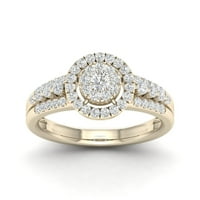 1 2ct TDW dijamantski prsten od žutog zlata od 10k