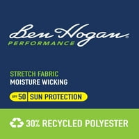 Ben Hogan Performance muški čvrsti aktivni Fle pojas 4-Way Stretch Flat-Front Golf pantalone