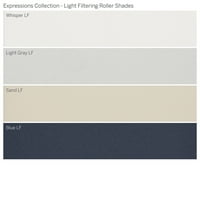Kolekcija Prilagođenih Izraza, Cordless Light Filtering Roller Shade, Whisper, 1 8 Width 48 Length