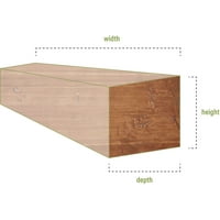 Ekena Millwork 8 H 8 D 60 W Riverwood Fau Wood kamin kamin mantel, izgonjen mahagoni