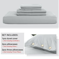 Jedinstveni Bargains Pokrivač Za Poplun Jastučnice Set Posteljine Twin Svijetlo Siva