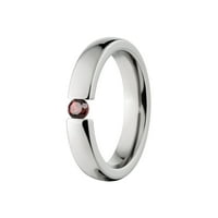 Ruby Stainless Steel Tension Set Ring