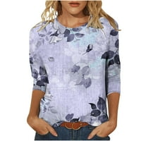 Ponude za Fanxing klirens ženske pruge Leopard Patchwork pulover majica ljetna moda kratki rukav Tees
