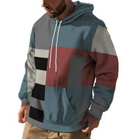 DMQupv Hoodies za muškarce Pulover muške vintage predimenzionirane zvijezde grafički print Hoodie Streetwear