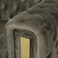 Plemeniti kuća Addyston baršunasta kauč, sivo i zlato