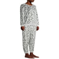 George ženski i ženski Plus 2-dijelni plišani set pidžama