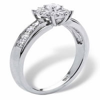 PALMBEACH nakit TCW okrugli dijamantni halo zaručni prsten u 10k bijelo zlato