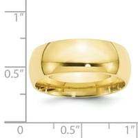 10k žuto zlato Standardna težina udobnost FIT Vjenčane veze veličine 1cf080