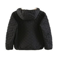 Glonme jednobojni Sherpa jakne Outwear za žene Casual vanjski Sako obični flis kaputi sa džepovima Crni