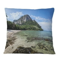 Designart Koh Mook Coast Line-moderni jastuk za bacanje mora-18x18